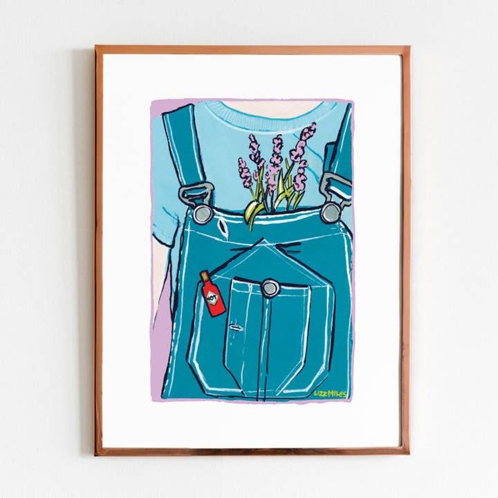 Lizz Miles Art - Wholesale Art Print - Overalls0