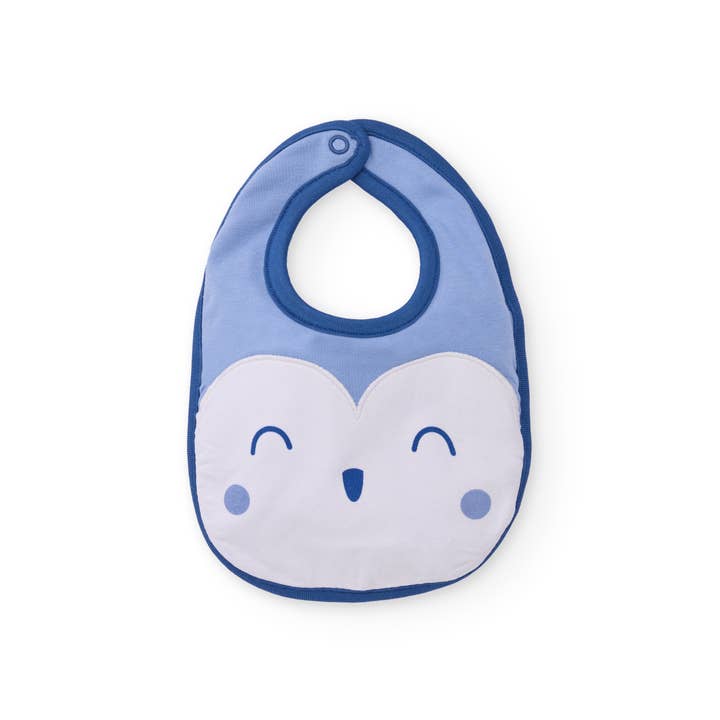 tuc tuc - Wholesale Baby Bib - Baby - Set of two baby boy bibs in blue with owl design2