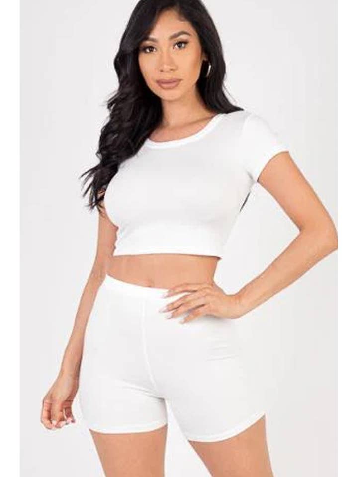 Conjunto de pantalones cortos de manga corta para venta al por mayor de ITSSY