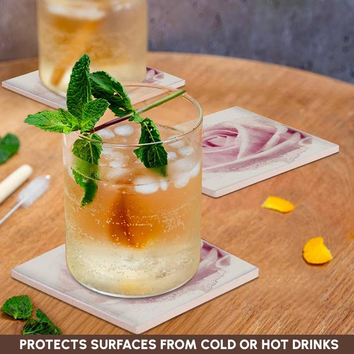 3dRose - Wholesale Coasters - 3dRose, Image Of Watercolor Pink Rose Art, Coaster2