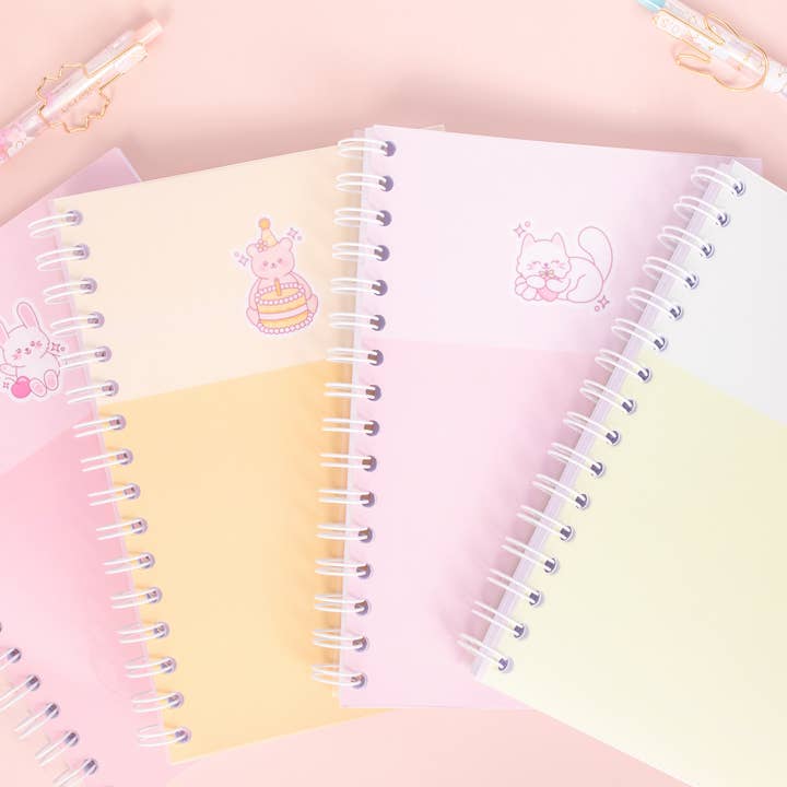 Coral and Ink – wholesale Notebook – Cute Animal Spiral Bound Lined Notebooks0