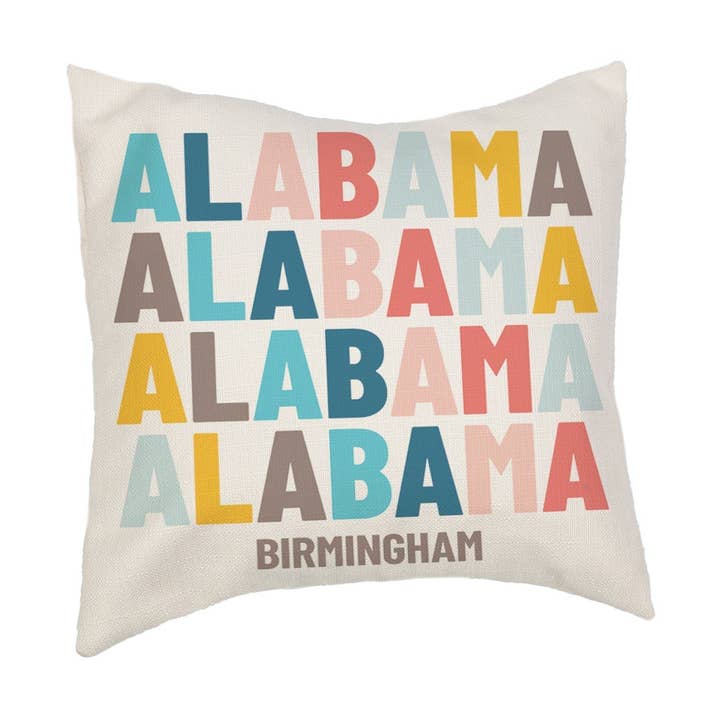 Almofada Estatal Brand Stack por atacado de LuckyBird Apparel and Home