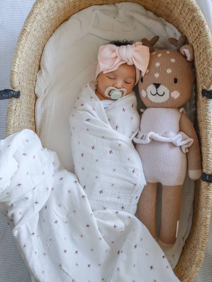 Organic Cotton Muslin Wrap -Audrey for wholesale by Elke & Indigo