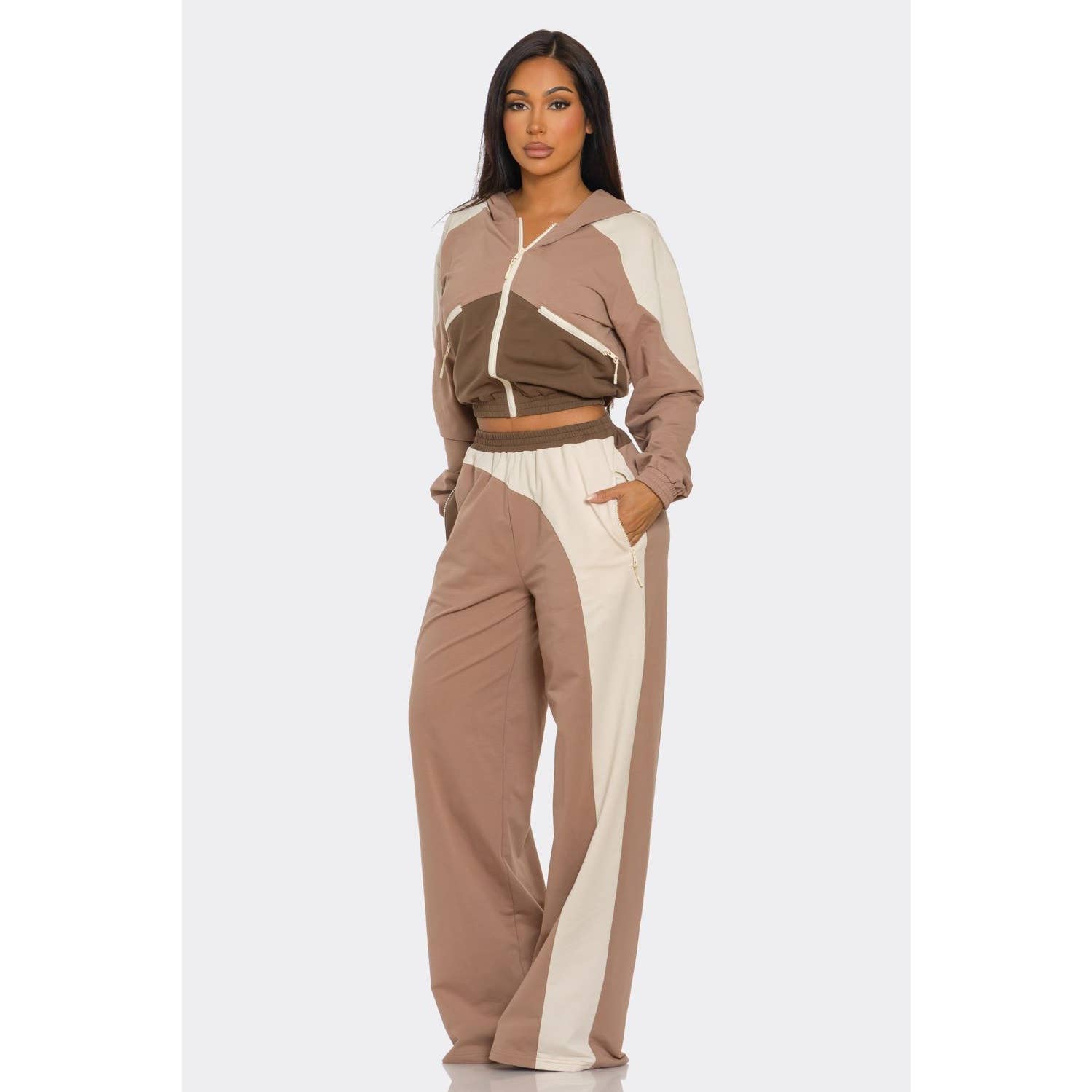 Esmeray Clothing - Wholesale Top & Pant Set (NOT Loungewear) - Women's - RETRO SPORT LUXE TRACK SET2