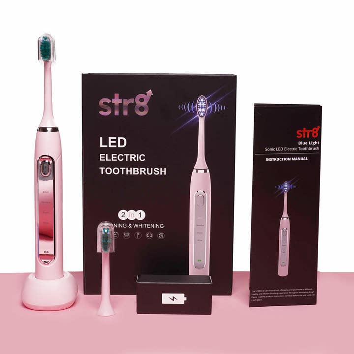 PINK Str8 Elektrische Zahnbürste mit rosafarbenem LED-Licht für den Großhandel auf Faire