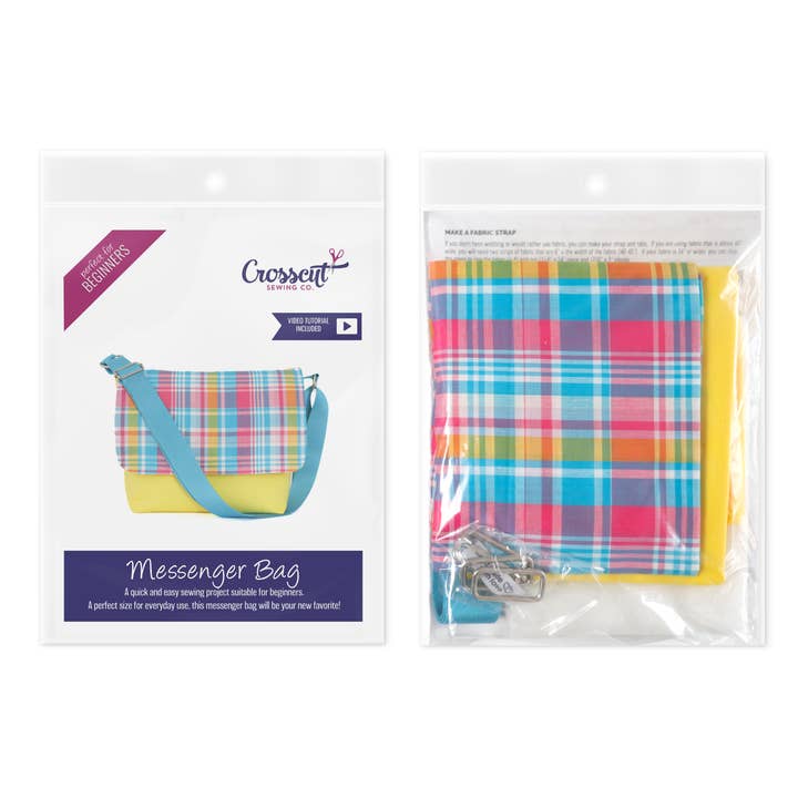 Crosscut Sewing Co. - Wholesale DIY Craft Kit - Messenger Bag Sewing Kit - DIY Beginner Sewing Project Kit Kids and Adults54