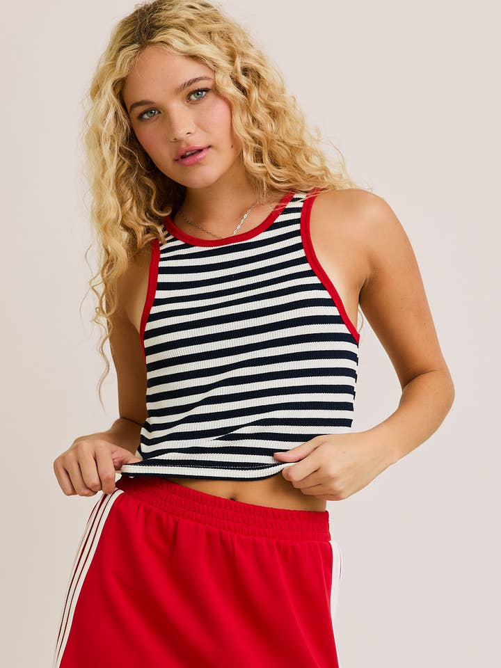 STRIPE THERMAL TANK for wholesale by LE LIS