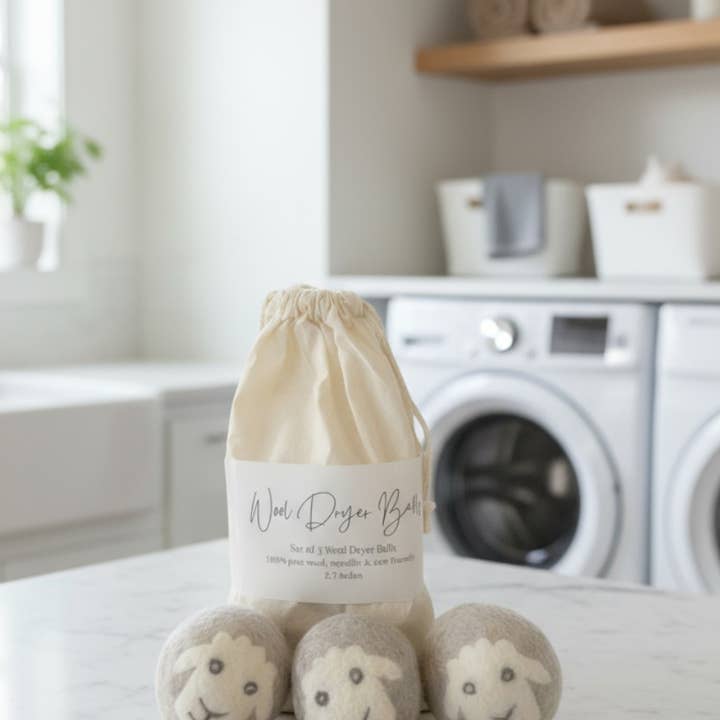 Butterfly&Bee - Vente Balles de sèche-linge - Balles de séchage en laine pure, réutilisables et antistatiques1