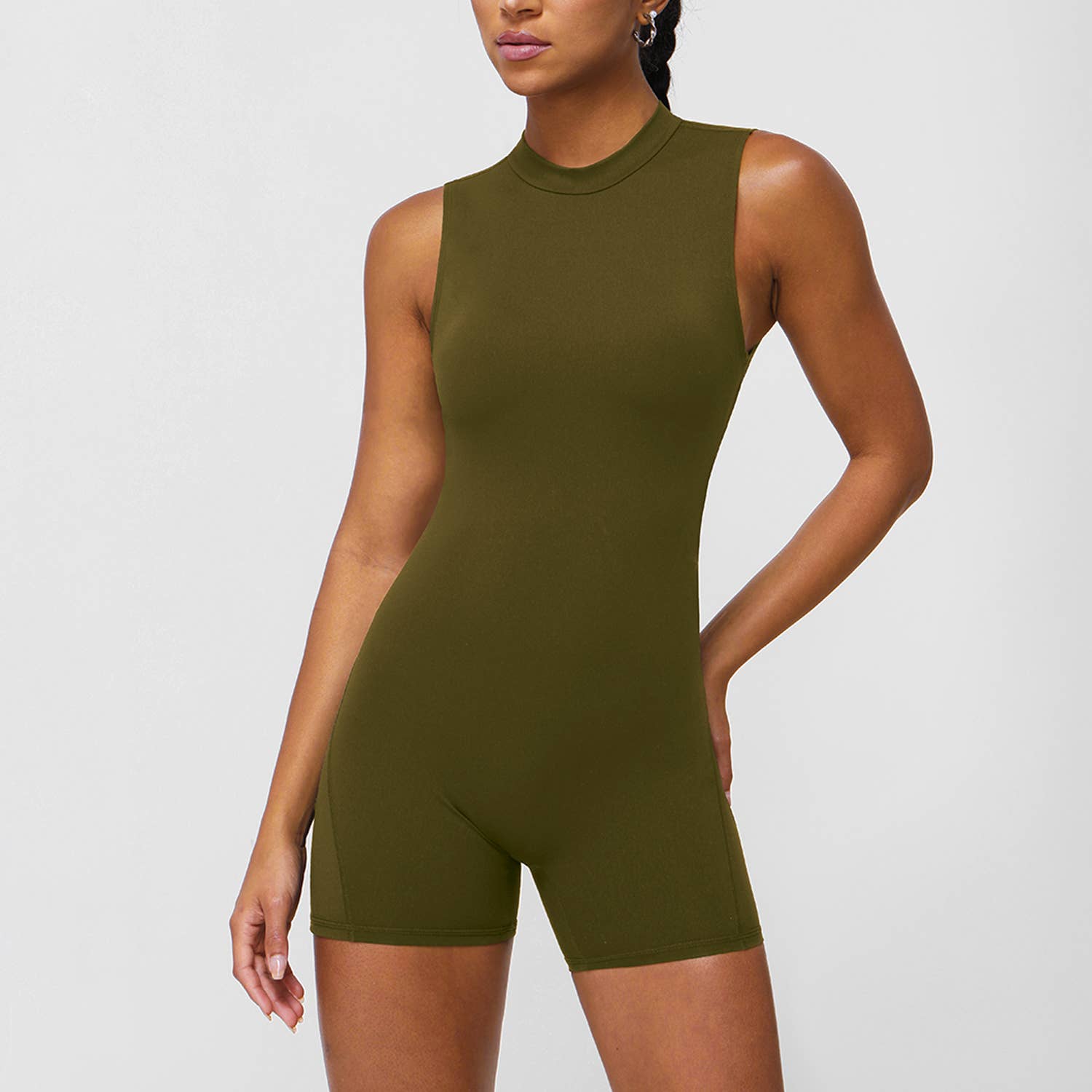 Sodalemon - Vendita all'ingrosso Tuta attillata - Donna - Tuta sportiva da donna senza schienale con shorts e sostegno elevato2