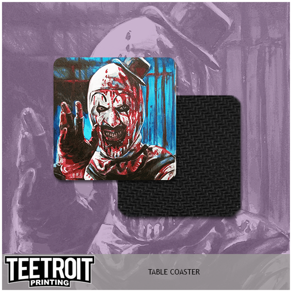 Teetroit Printing LLC - Wholesale Onderzetters - Horror tafelonderzetters per set van 20, zelf designs kiezen0