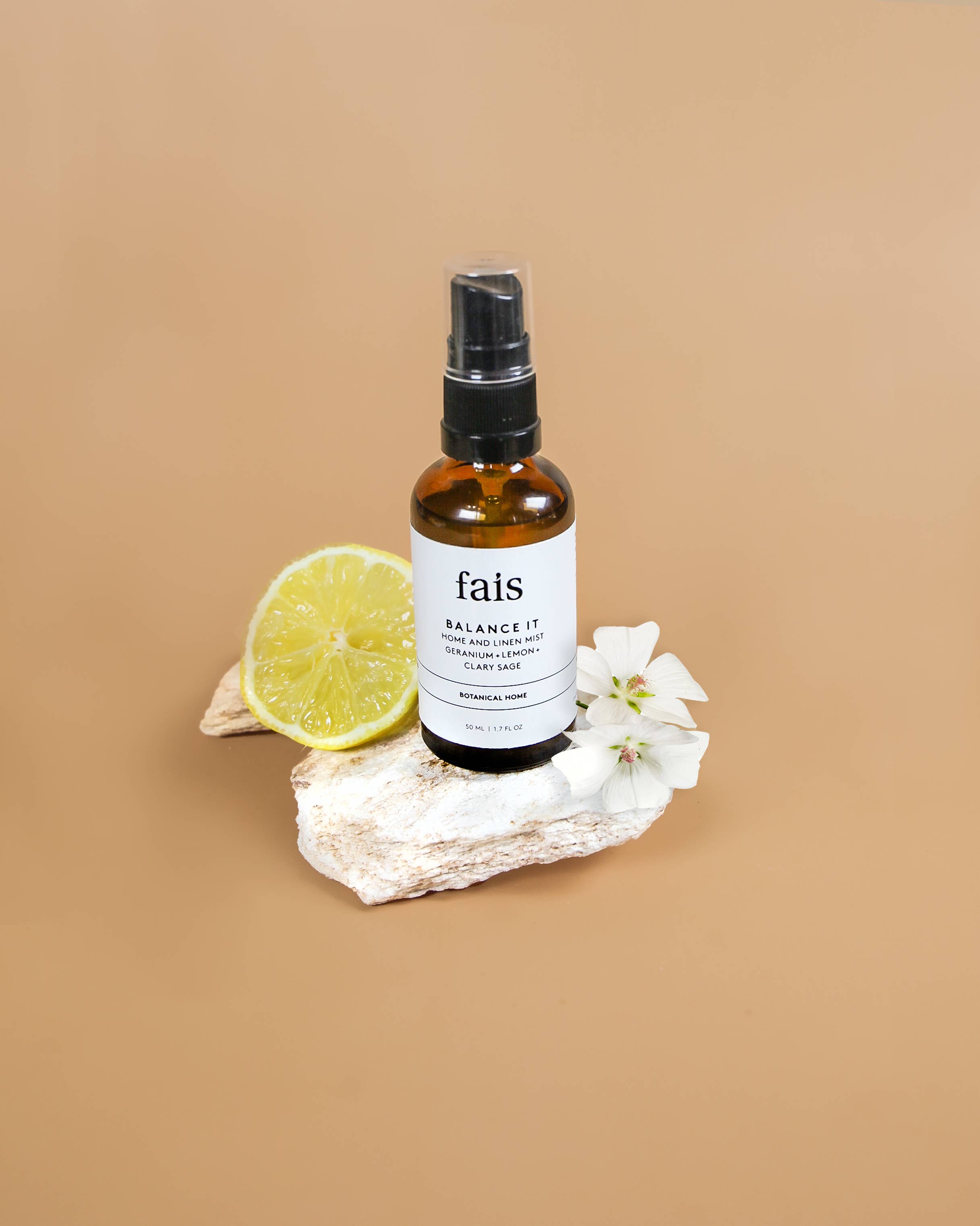 Fais - Vendita all'ingrosso Spray per tessuti e ambienti - Nebbia di Lino al Geranio e Limone – Spray per la Casa con 10% di Olio Essenziale