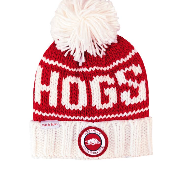 Arkansas® Hogs Bobble Hat (Baby, Toddler, Barn) for engroshandel hos Bits & Bows