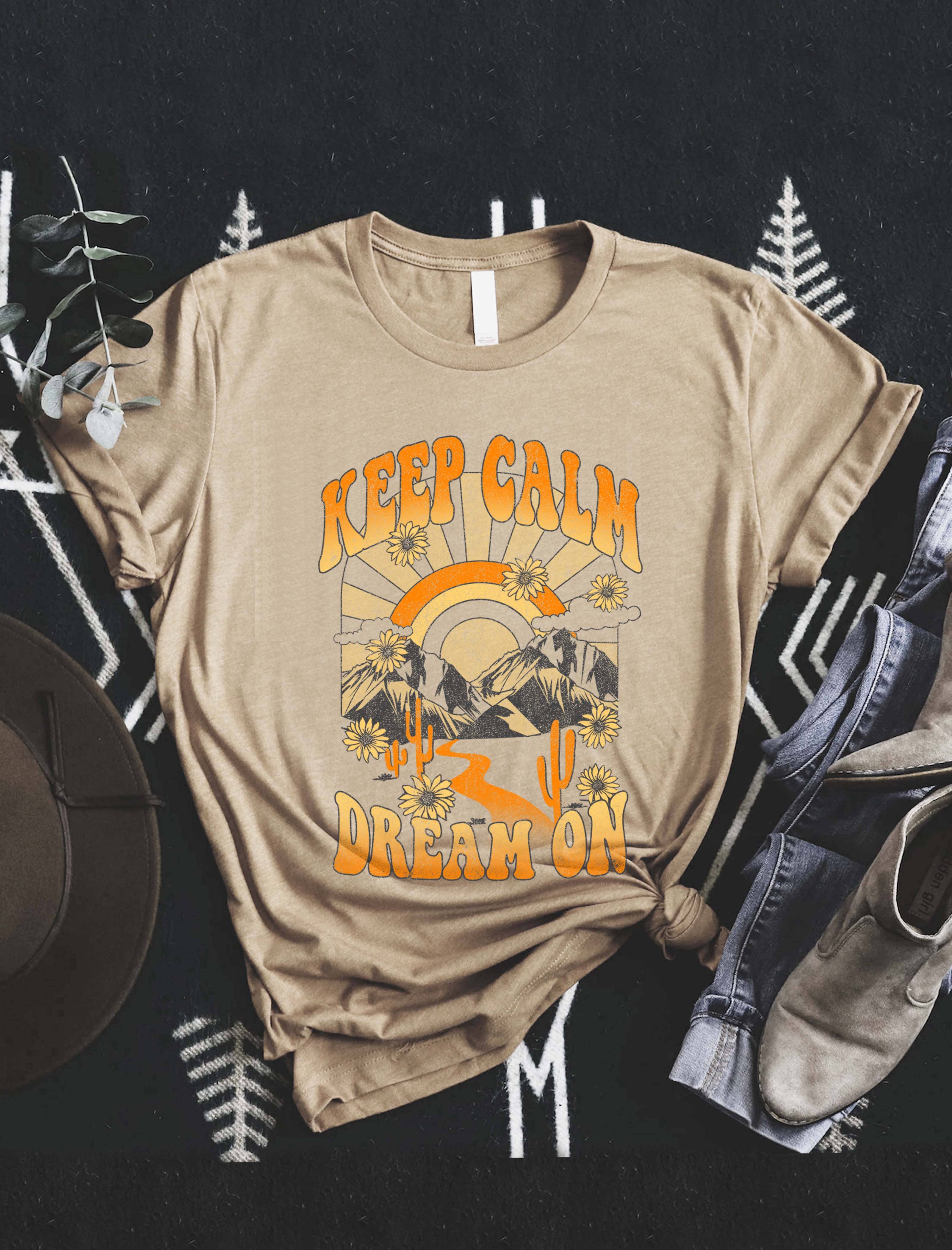 PINK NABI - Wholesale Screen Printed T-Shirt - Women's - Keep calm dream on3