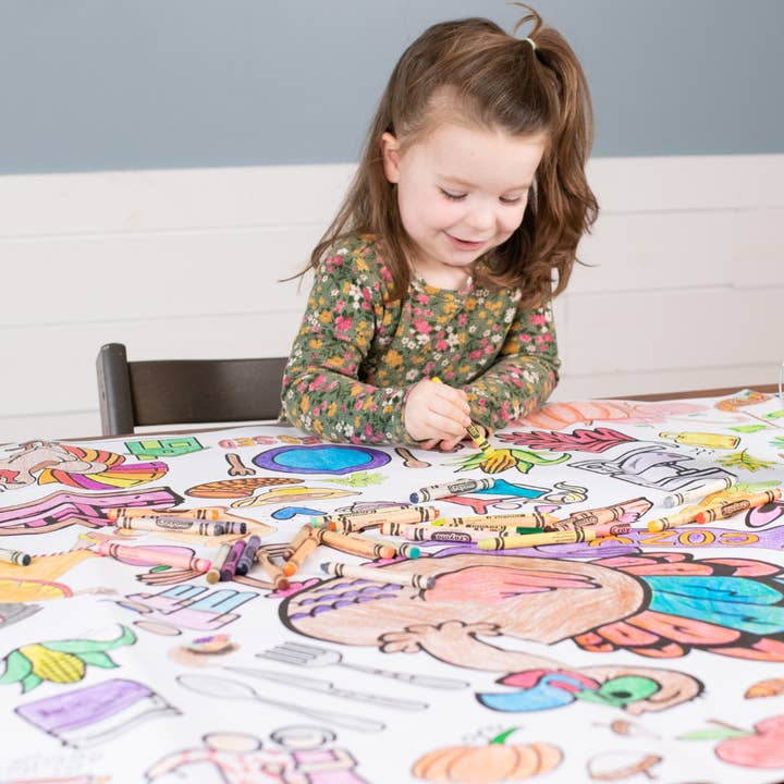 Creative Crayons Workshop - Wholesale Coloring Tablecloth - Kids & Baby - Thanksgiving Coloring Tablecloth
