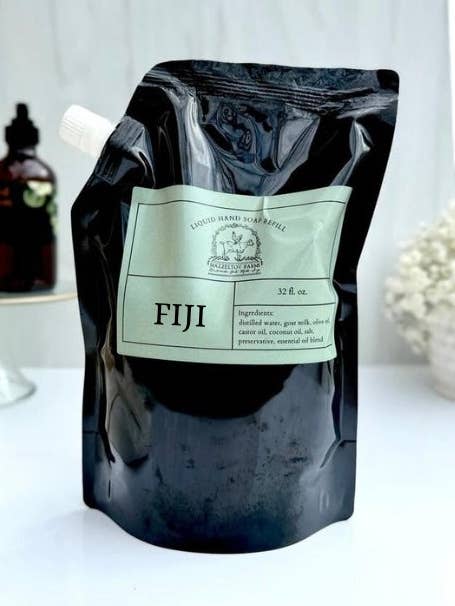 Fidji - Recharge de savon liquide pour les mains 32oz pour la vente par Mazzeltov Farms Soap Co.