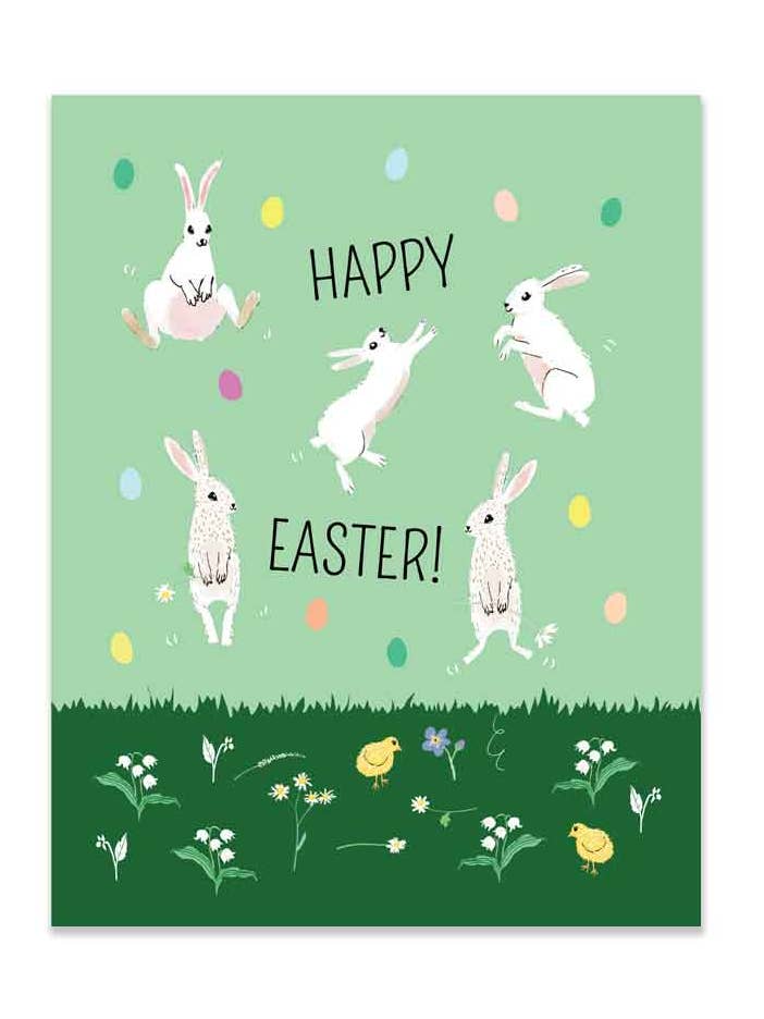 Fröhliche Oster-Hopping-Hasen für den Großhandel von Little Love Press