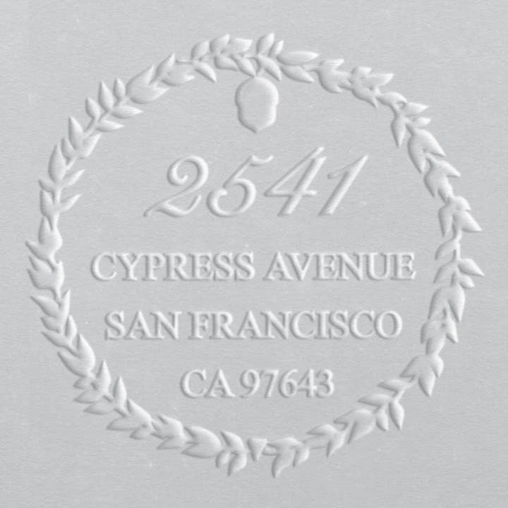 Ladd Stamps - Wholesale Rubber/Decorative Stamp - Address Embosser - Acorn Wreath