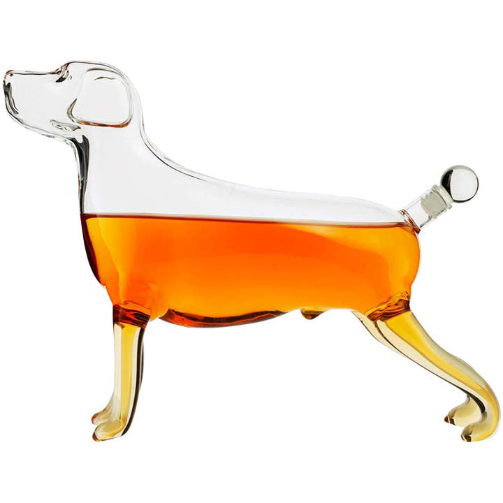 The Wine Savant / Khen Glassware - Vente Carafe - Carafe à whisky en forme de chien labrador 500 ml2