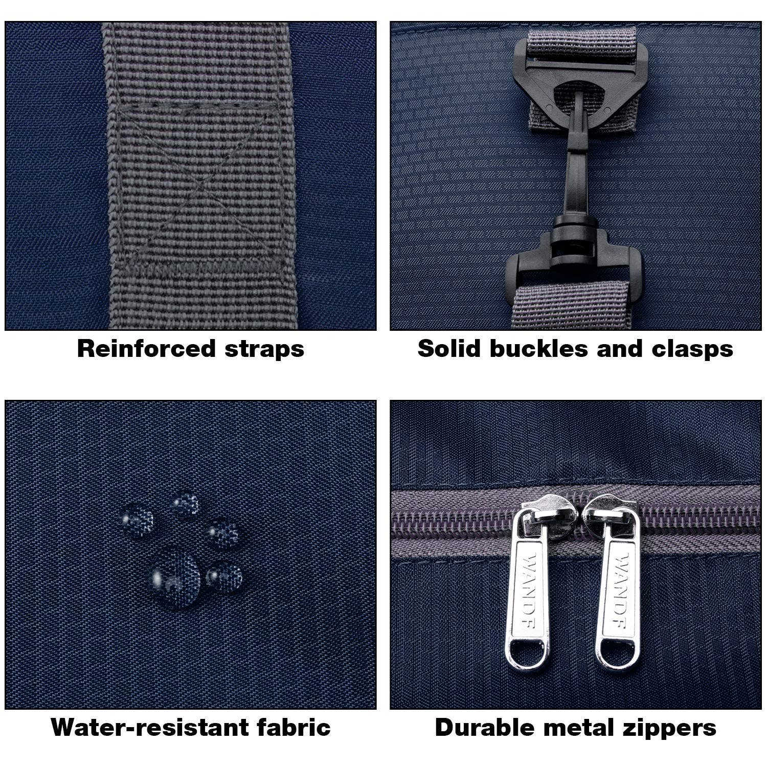 wandf – wholesale Duffelväskor – Unisex – Hopfällbar 30 L reseväska, weekenderväska 45 cm22