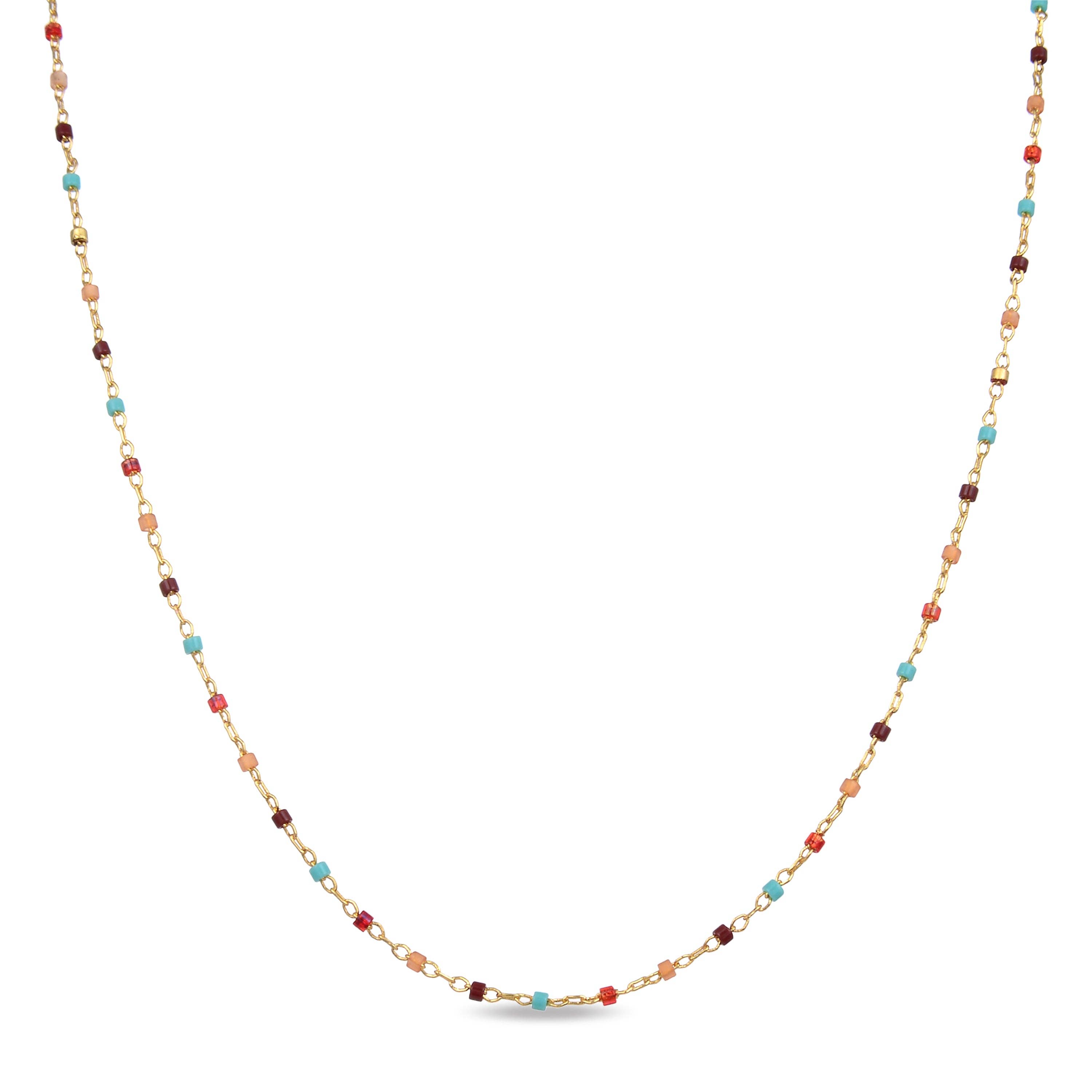 Luxenter - Wholesale Beaded/Pearl Necklace - Collar Luxenter de Cuarzo Hidrotermal Multicolor acabado en oro amarillo de 18K - Nespo0