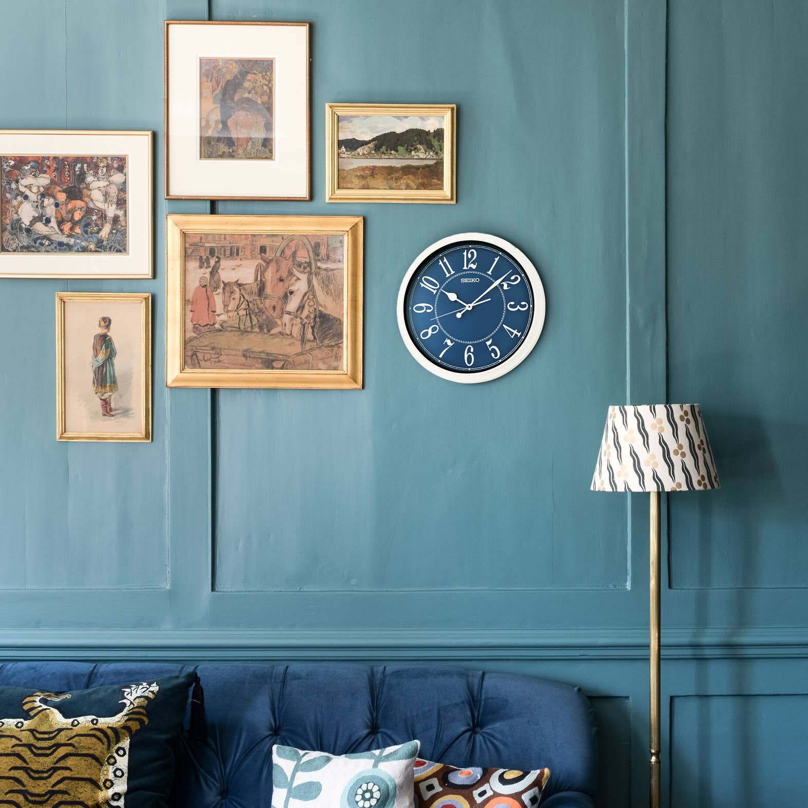 Seiko Clocks USA - Wholesale Wall Clock - 16" Beachy Wall Clock, Blue, splash resistant3