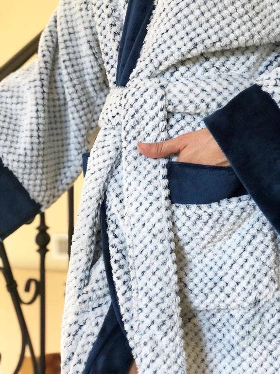 Keikico - Vendita all'ingrosso Vestaglia - Donna - Accappatoio da spa lungo di lusso nero9