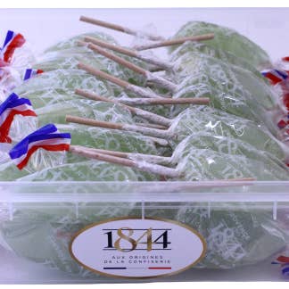 Confiserie 1844 - Wholesale Lollipop - 50 Green Apple Lollipops - 700g