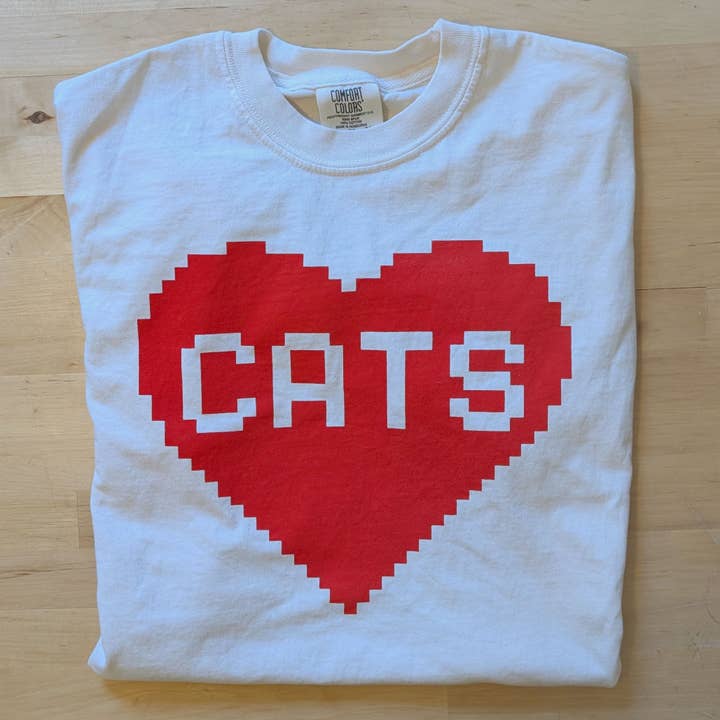 Pixel Cats Graphic Tee – Animal Lover Boutique Gift S to 4XL for wholesale by Xenotees