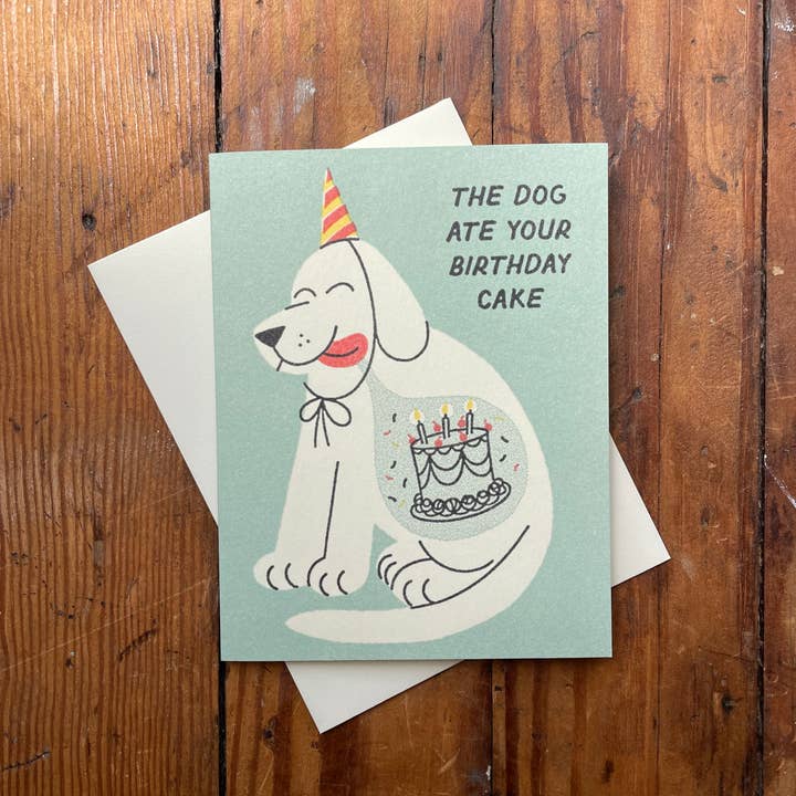 Wallflower Paper & Party - Wholesale Birthday Card - Dog Birthday Cake Card1