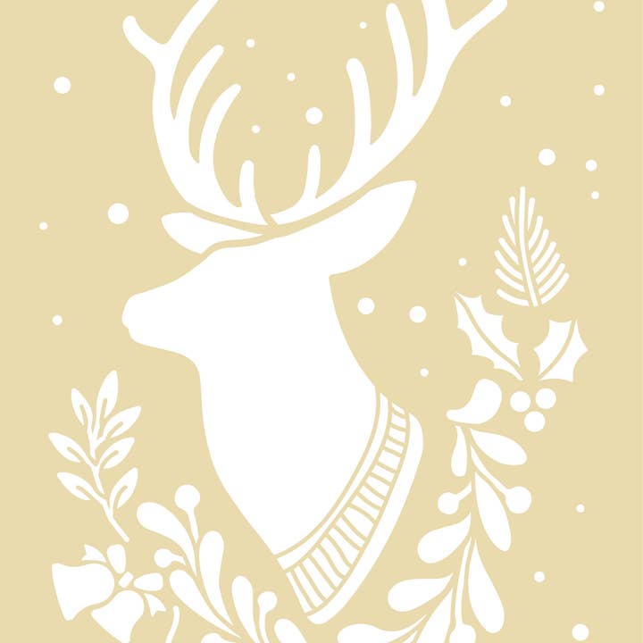 Graine Créative - Wholesale Christmas Decoration - STENCIL A4 WITHOUT BAG - REINDEER
