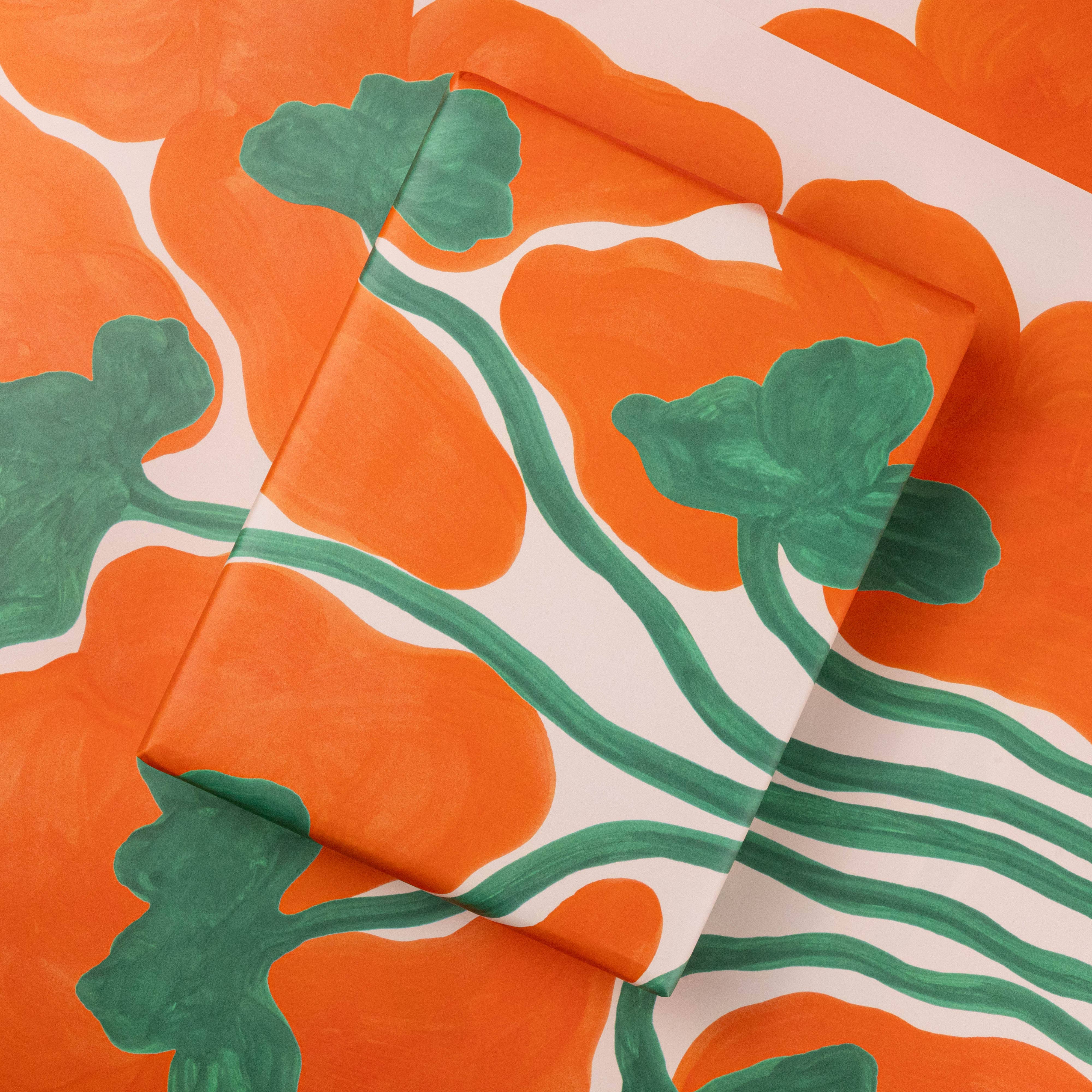 Evermade - Wholesale Flat Wrap - Poppy Gift Wrap by Liv Lee x WWF6