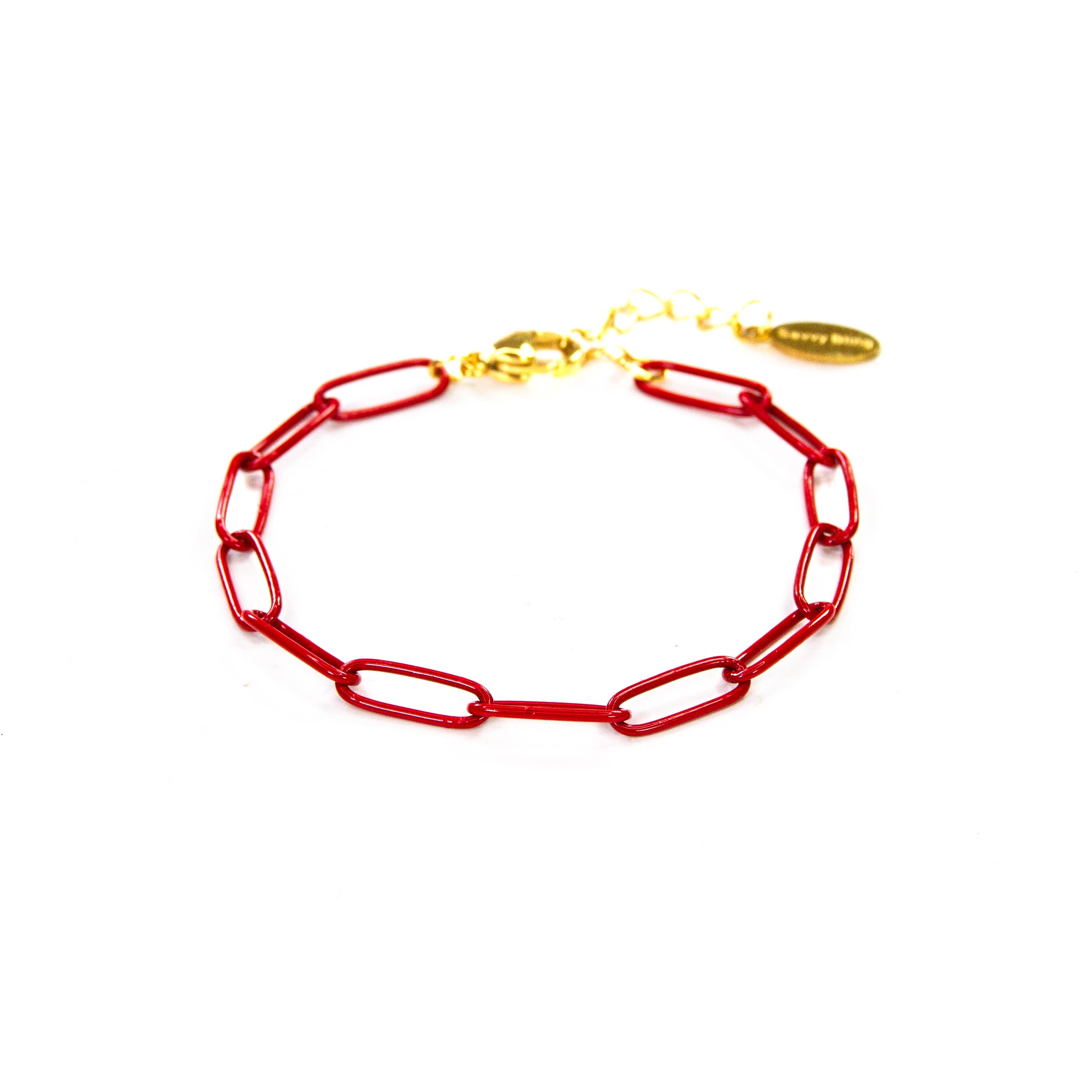 Savvy Bling - Wholesale Link & Chain Bracelet - Enamel 16+ Colors paperclip chain link bracelet15