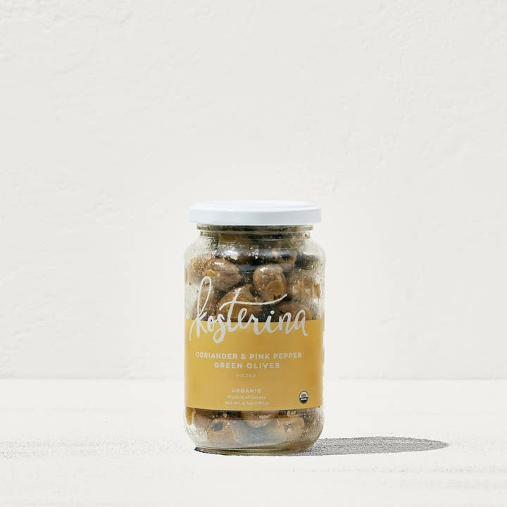 Kosterina - Wholesale Olives - Coriander and Pink Pepper Green Olives