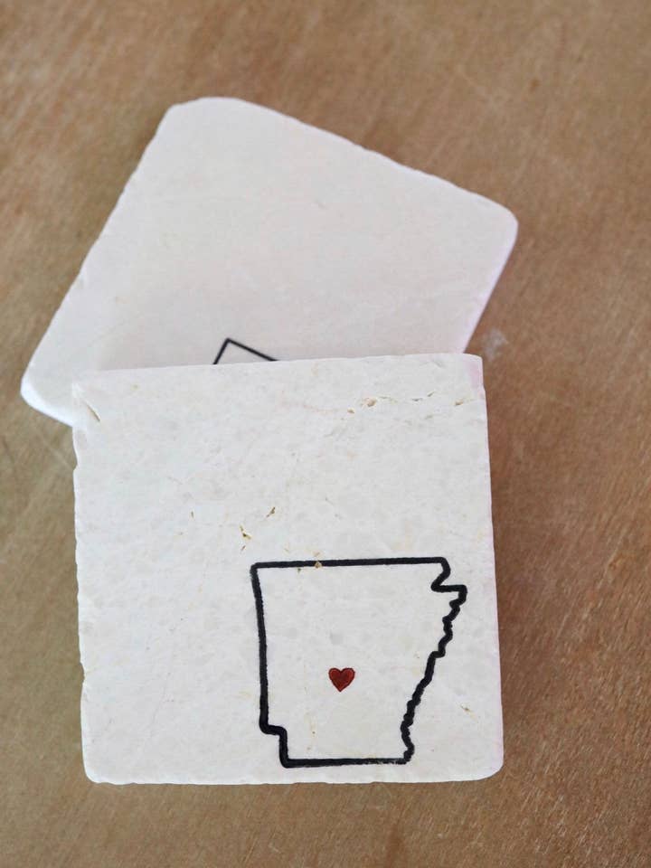 Arkansas Marble Coaster for wholesale by Lace, Grace & Peonies Marble Coasters