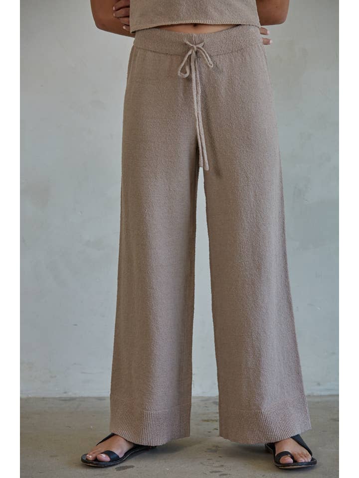 By Together - Wholesale Pants - Women's - W1634 | Knit Sweater Cotton Nylon Polyester Wide Leg Pants