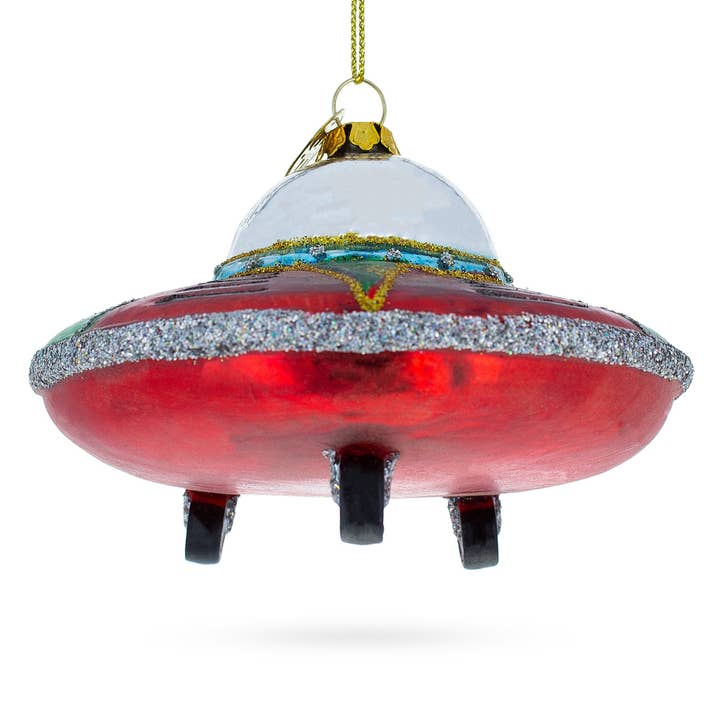 BestPysanky - Wholesale Ornament - Mysterious UFO / Alien Saucer Glass Ornament3