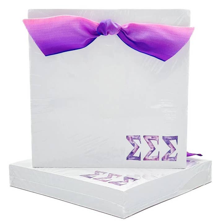 Rachel Brooks Design, LLC - Wholesale Notepad - Sigma Sigma Sigma SSS Watercolor Greek Notepad0