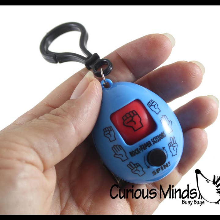 Curious Minds Toys - Wholesale Fidget Toy - Kids - 1 Rock, Paper, Scissors, Fidget Toy with Keyring Clip