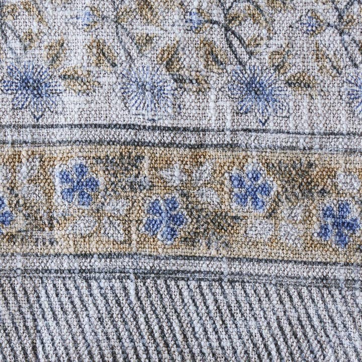 Blue Ocean Traders - Wholesale Throw Blanket - Handloom Cotton Throw w Multicolor Block Print3