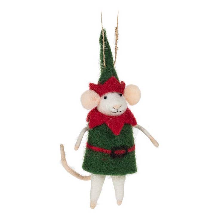 Elf Costume Mouse Ornament for wholesale by Abbott
