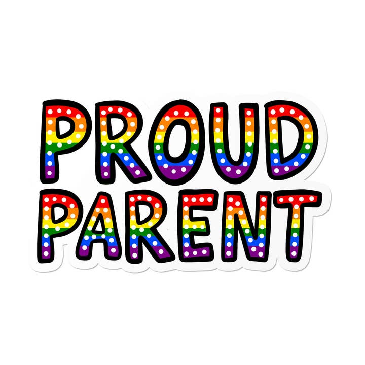 Orgulhoso Pai Queer | Autocolante de Apoio ao Ativismo Aliado LGBTQ+ por atacado de That Queer Card Co