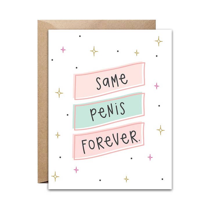 Same Penis Forever Card for wholesale by pixel paper hearts