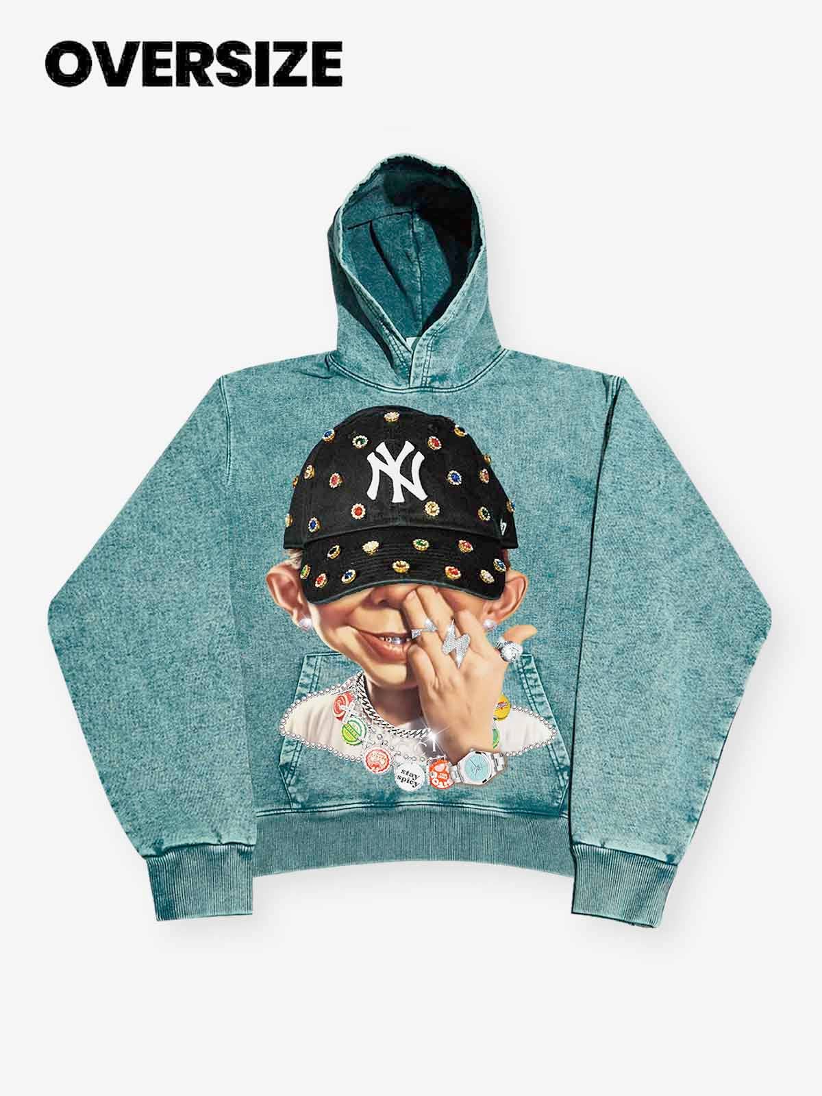 NOISSEY - Vendita all'ingrosso Felpa con cappuccio - Unisex - Felpa con cappuccio personalizzata alla moda Hip-Hop di alta qualità Bad Boy1