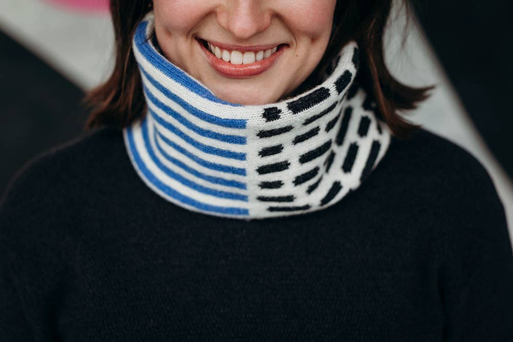 Candy Coated Accessories - Wholesale Scarf - Women's - Lambswool Neck Warmer Snood - Blue, Green, Charcoal & Ecru5