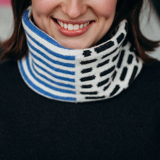 Candy Coated Accessories - Wholesale Scarf - Women's - Lambswool Neck Warmer Snood - Blue, Green, Charcoal & Ecru5