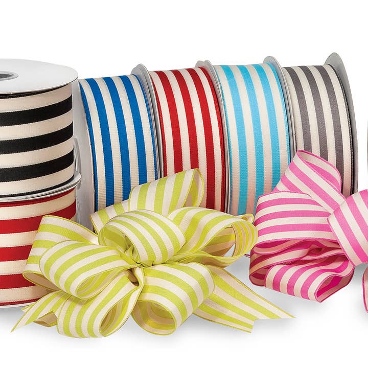 Nashville Wraps - Wholesale Ribbon - Gift Wrapping - Cabana Stripes Gift Packaging Ribbon
