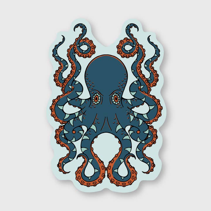 Pike Street Press - Wholesale Sticker - Bold Octopus Sticker0