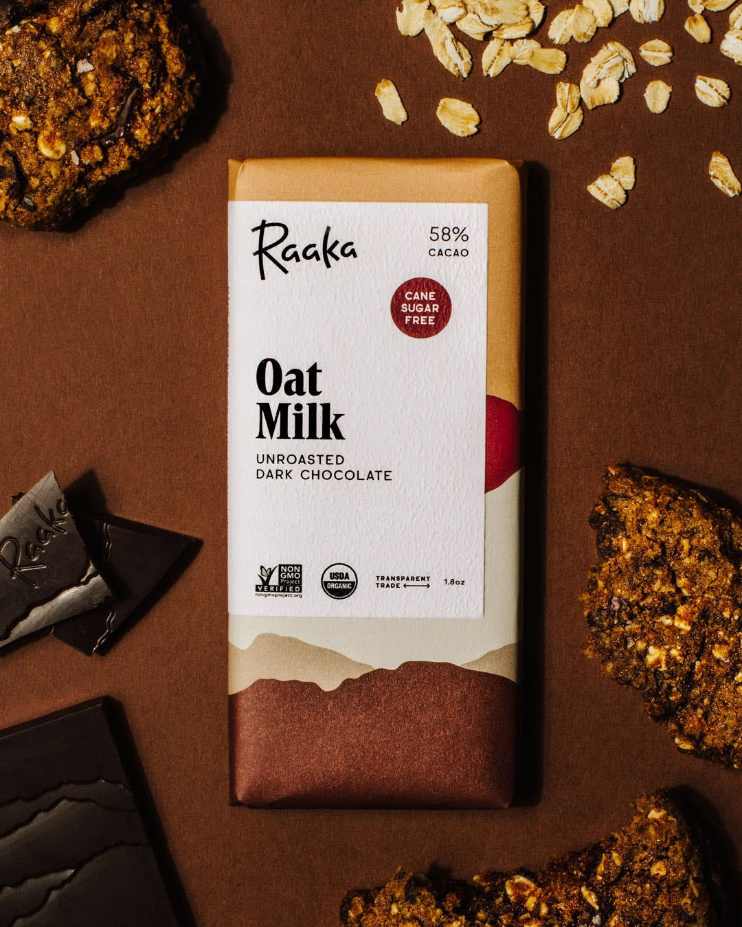 Raaka Chocolate - Wholesale Chocolate Bar - 58% Oat Milk Chocolate Bar3