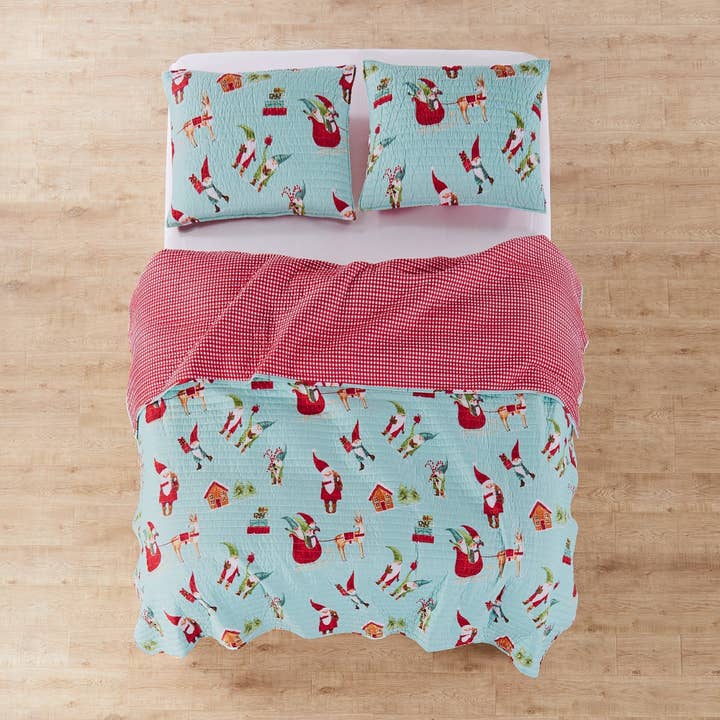 Mint Gnome for the Holidays Quilt for wholesale on Faire