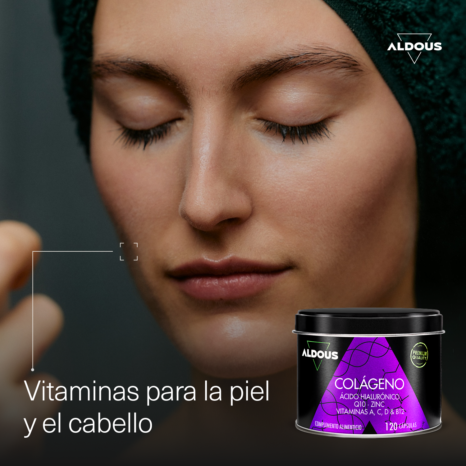 Aldous Bio – Suplemento/vitamina oral por atacado – Aldous Colágeno com Ácido Hialurônico | 120 cápsulas6